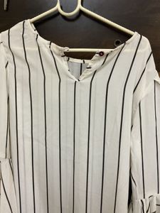 Striped Flared Sleeve Dress