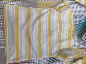 Cute Yellow Striped Motorcycle Pajama Set
