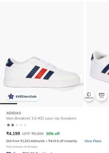 Adidas Men Breaknet 3.0 IKD Lace-Up Sneakers