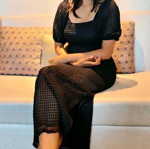 Elegant Black Crochet Maxi Dress