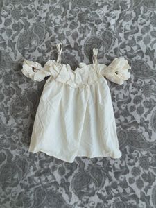 Off-Shoulder Ruffled Cream Top
