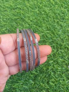 Designer Black &amp; Crystal Bangles