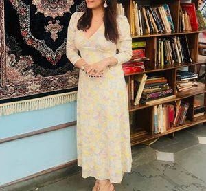 Pastel Floral Maxi Dress
