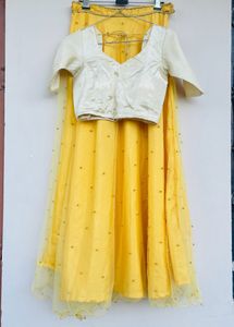 Vibrant Yellow Lehanga Choli Set