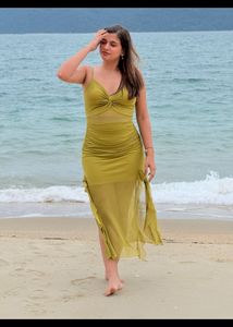 Chic Olive Green Maxi Dress
