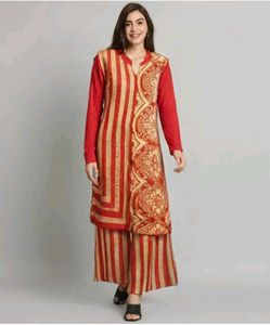 New woolen winter Kurta plazo Set Not use Only ne