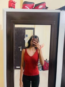 Red Sleeveless Top