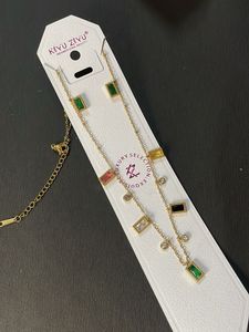 Elegant Gemstone & Gold Chain Necklace