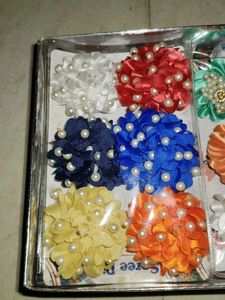 Set of 6 Floral Saree Pins
