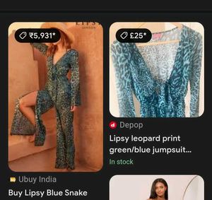 Lipsy London Snake Print  Jump Suit..