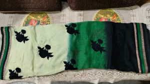Elegant Green Saree (Super Net)
