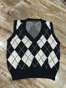 Vintage Argyle Knit Sweater Vest