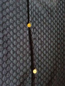 Black Textured Kurta in size m