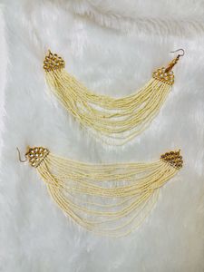 Elegant Beaded Tassel Earrings