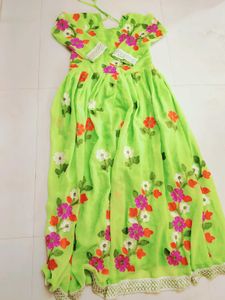 Vibrant Floral Print Maxi Gown
