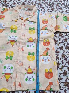 Cute Cartoon Printed Cotton Shirts