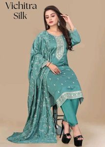 NEW Teal Embroidered Kurta Set