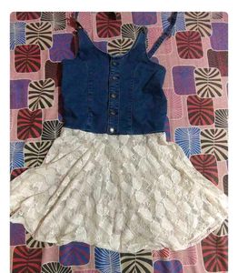 Denim &amp; Lace Combo Dress