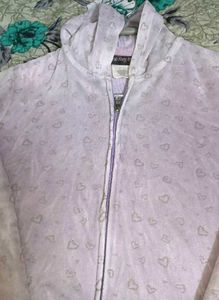 Lavender Velour Zip-Up Hoodie