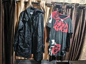 Stylish leather Jacket & winter dress free