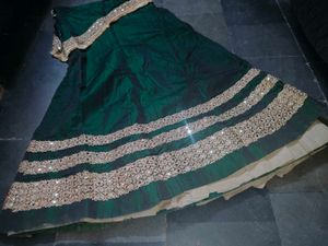 green lehanga choli