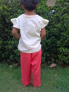 Cute Unicorn T-shirt and Floral Pants Set