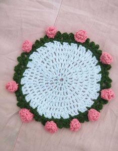 Handmade Crochet Floral mini Coasters