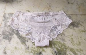 Lace Up Briefs with Floral Detail