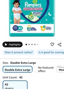 28 XXL Pampers Pants Diapers