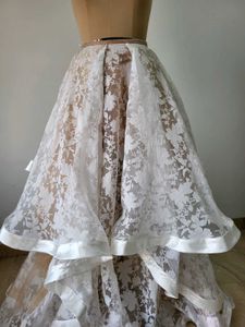 Elegant White Lace Lehenga Skirt