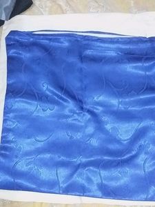 6 Cushion Covers Satin Blue