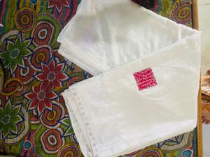 Elegant White Silk Saree