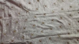 Teal Printed &amp; off white banarsi suit