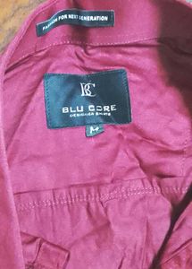 Men's Burgundy Casual Shirt new