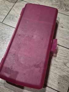 Pink Tupperware long lunch box  tiffin