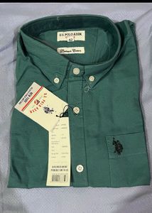U.S. Polo Assn. Men's Green Button-Down Shirt