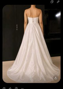 Elegant White Strapless Ballgown
