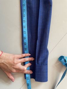 Men's Blue Striped Formal Shirt Pant Set