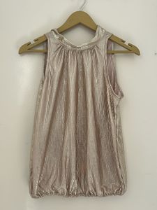 Sparkly Ruched Sleeveless Top