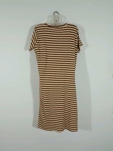 Multi Color Strieped Dress For Women's