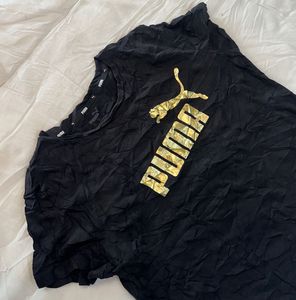 Puma Black Gold Logo T-Shirt