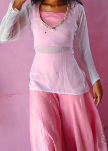 Transparent Kurta Set with Palazzo