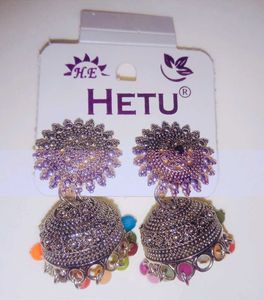Beautiful Oxidized Jhumka Earrings