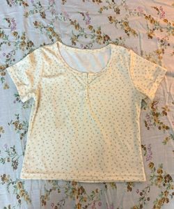 🌼Floral Print Henley Top🌼