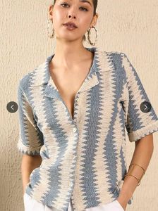 Cuban Collar Boxy Shirt for Woman