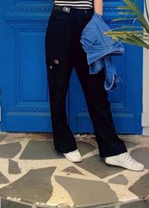 Stylish Black Wide-Leg Jeans