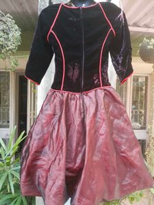 Vintage Velvet Party Dress with Boning