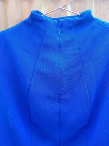 Solid Blue Sleeveless Dress 💙