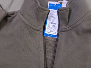 Adidas Olive Green Half Zip Sweatshirt