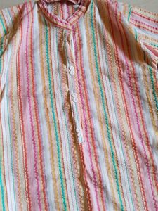 Striped Cotton Kurta
